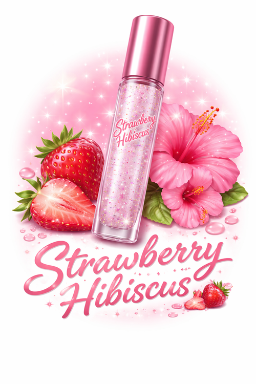 Strawberry hibiscus flower gloss